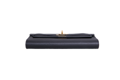 HERMÈS KELLY TO GO CHÈVRE MYSORE NOIR GOLD HDWR