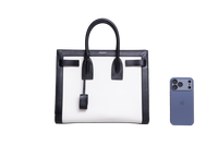 YSL SAC DE JOUR SMALL LEATHER BLACK/WHITE