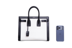 YSL SAC DE JOUR SMALL LEATHER BLACK/WHITE