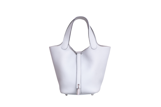 HERMÈS PICOTIN 18 LOCK CLEMENCE BLEU GLACIER GOLD HDWR