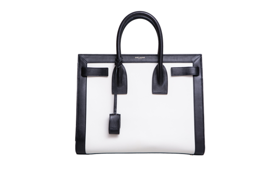 YSL SAC DE JOUR SMALL LEATHER BLACK/WHITE