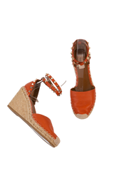 VALENTINO ESPADRILLE PLATAFORMA ROCKSTUD ORANGE