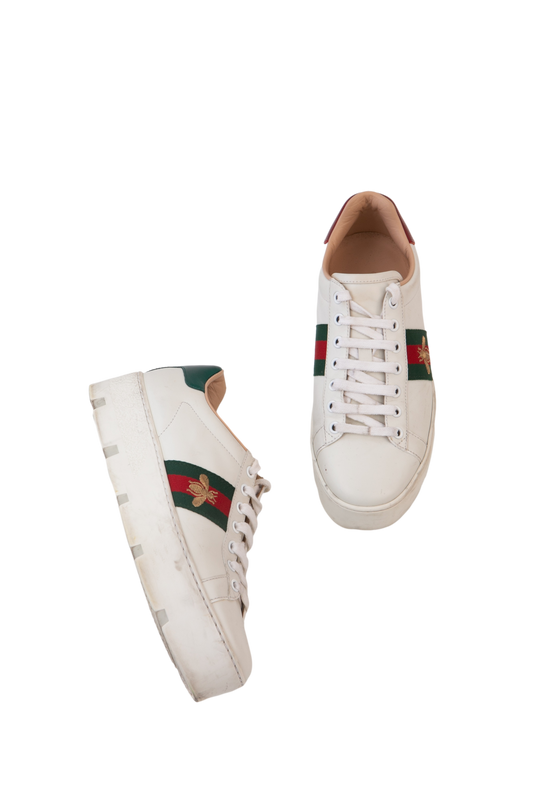 GUCCI SNEAKER PLATAFORMA WHITE BEE