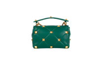 VALENTINO ROMAN STUD LARGE GREEN NAPPA