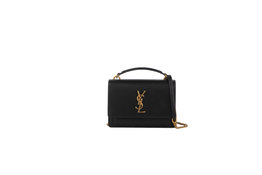 YSL SUNSET SMALL BLACK HARDWARE GOLD