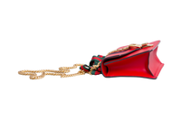 GUCCI SYLVIE SMALL WEB LEATHER RED