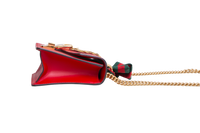 GUCCI SYLVIE SMALL WEB LEATHER RED