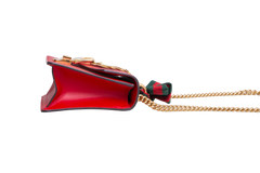 GUCCI SYLVIE SMALL WEB LEATHER RED