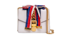 GUCCI SYLVIE SMALL WEB LEATHER WHITE