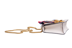 GUCCI SYLVIE SMALL WEB LEATHER WHITE