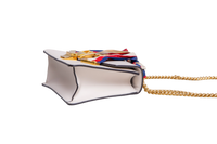 GUCCI SYLVIE SMALL WEB LEATHER WHITE