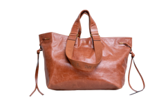 ISABEL MARANT WARDY TOTE BAG LARGE LEATHER BROWN
