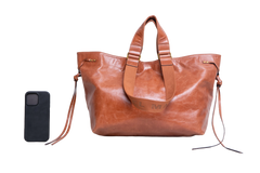 ISABEL MARANT WARDY TOTE BAG LARGE LEATHER BROWN