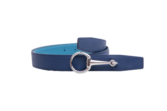 HERMÈS BELT BUCKLE CASAQUE & REVERSIBLE NEW BLEU JEAN/BLEU NAVY