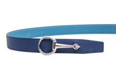 HERMÈS BELT BUCKLE CASAQUE & REVERSIBLE NEW BLEU JEAN/BLEU NAVY