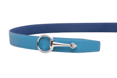 HERMÈS BELT BUCKLE CASAQUE & REVERSIBLE NEW BLEU JEAN/BLEU NAVY