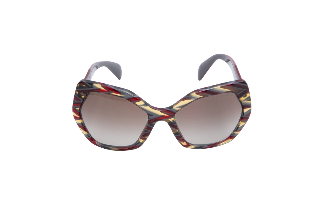 PRADA CATEYE SYMBOLE ACETATE BURGUNDY GRADIENT