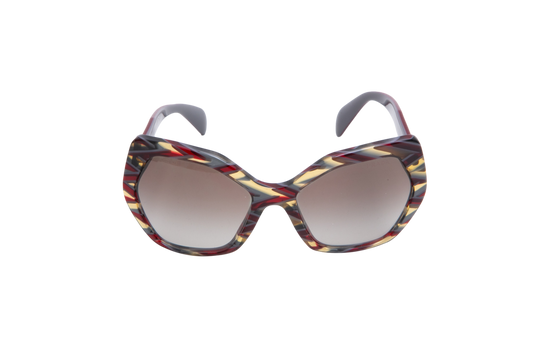 PRADA CATEYE SYMBOLE ACETATE BURGUNDY GRADIENT