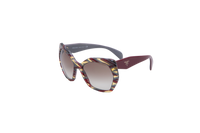 PRADA CATEYE SYMBOLE ACETATE BURGUNDY GRADIENT