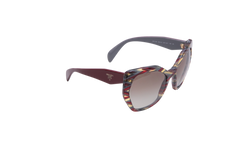 PRADA CATEYE SYMBOLE ACETATE BURGUNDY GRADIENT