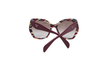 PRADA CATEYE SYMBOLE ACETATE BURGUNDY GRADIENT