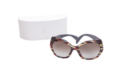 PRADA CATEYE SYMBOLE ACETATE BURGUNDY GRADIENT