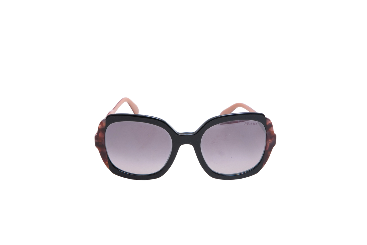 PRADA SQUARE HERITAGE ACETATE BLACK/BURGUNDY