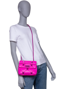 VALENTINO ROMAN STUD SMALL TOP HANDLE PINK