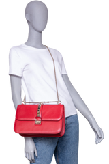 VALENTINO GLAM LOCK LARGE RED