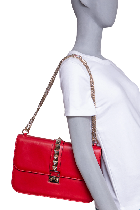 VALENTINO GLAM LOCK LARGE RED