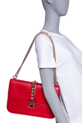 VALENTINO GLAM LOCK LARGE RED
