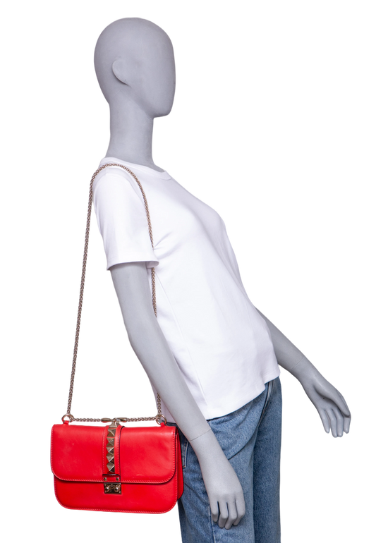 VALENTINO GLAM LOCK LARGE RED