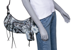 BALENCIAGA LE CAGOLE S GRAFFITI BLACK