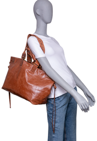 ISABEL MARANT WARDY TOTE BAG LARGE LEATHER BROWN