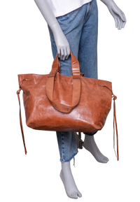 ISABEL MARANT WARDY TOTE BAG LARGE LEATHER BROWN