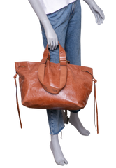 ISABEL MARANT WARDY TOTE BAG LARGE LEATHER BROWN