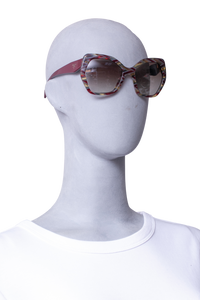 PRADA CATEYE SYMBOLE ACETATE BURGUNDY GRADIENT