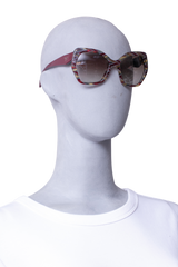 PRADA CATEYE SYMBOLE ACETATE BURGUNDY GRADIENT