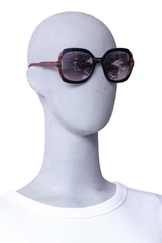 PRADA SQUARE HERITAGE ACETATE BLACK/BURGUNDY