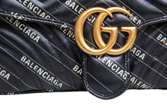 GUCCI X BALENCIAGA THE HACKER PROJECT GG MARMONT BLACK SMALL