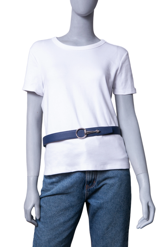 HERMÈS BELT BUCKLE CASAQUE & REVERSIBLE NEW BLEU JEAN/BLEU NAVY