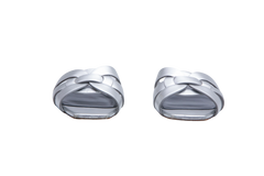 YSL TRIBUTE MULE IN SILVER LEATHER - 37 BR