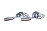 YSL TRIBUTE MULE IN SILVER LEATHER - 37 BR