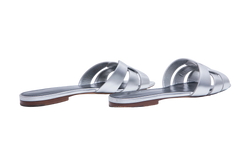 YSL TRIBUTE MULE IN SILVER LEATHER - 37 BR