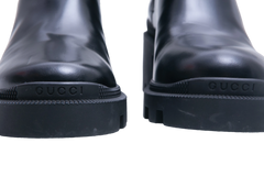 GUCCI ANKLE BOOTS DOUBLE G CRYSTAL EMBELLISHED BLACK - 33 BR
