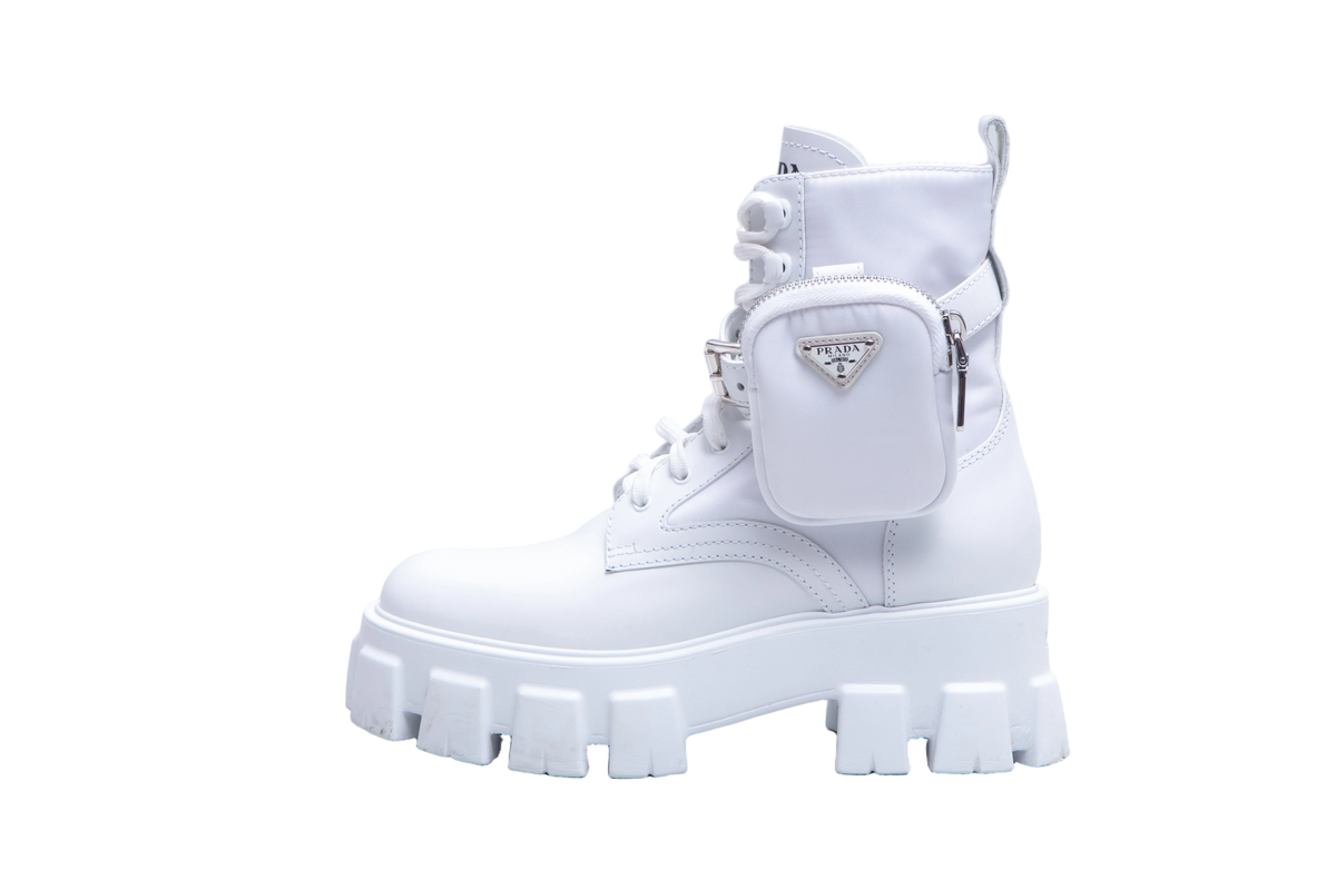 PRADA MONOLITH RE-NYLON WHITE - 35 1/2 BR