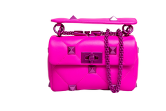 VALENTINO ROMAN STUD SMALL TOP HANDLE PINK