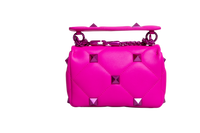 VALENTINO ROMAN STUD SMALL TOP HANDLE PINK