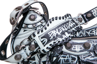 BALENCIAGA LE CAGOLE S GRAFFITI BLACK