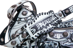 BALENCIAGA LE CAGOLE S GRAFFITI BLACK